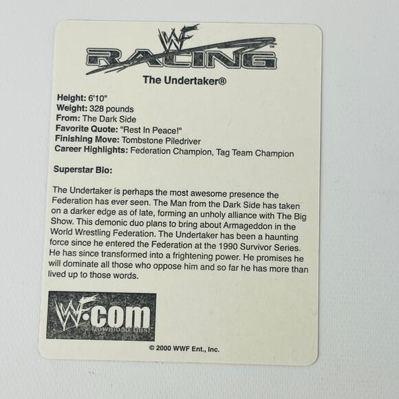 2000 WWF The Undertaker Wrestling Vending Stickers (2) Unused - Picture 7 of 9